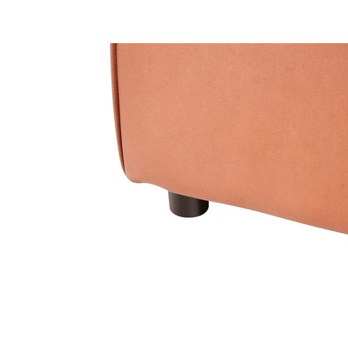 Chaise Longue Côté Droit Brande Cuir Pu Marron Doré