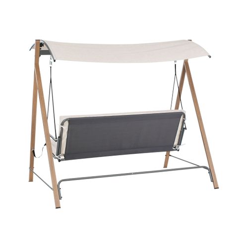 Balancelle De Jardin Bonagia Métal Beige