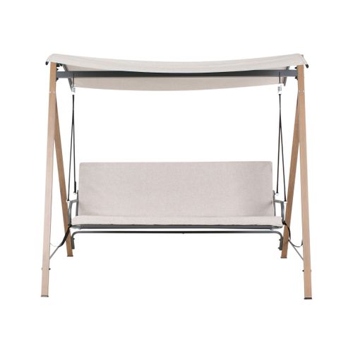 Balancelle De Jardin Bonagia Métal Beige
