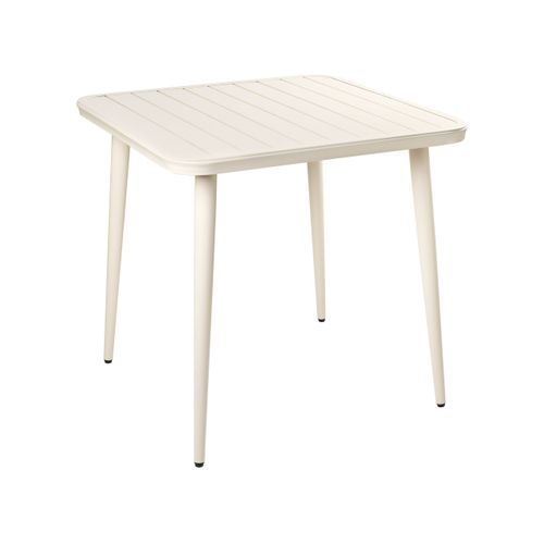 Table De Salle à Manger De Jardin Naturno 80 Cm 80 Cm Métal Beige Clair