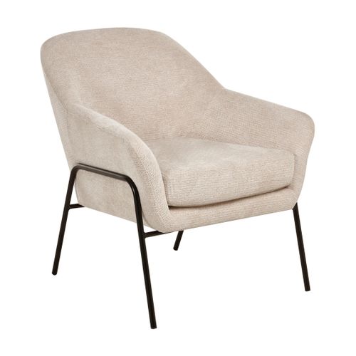 Fauteuil Veddige Tissu Beige