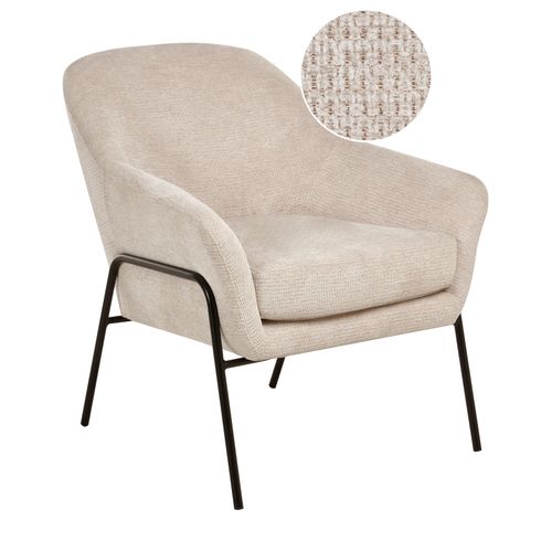 Fauteuil Veddige Tissu Beige