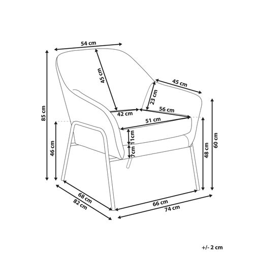 Fauteuil Veddige Tissu Beige