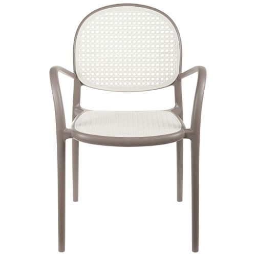 Lot De 2 Chaises De Jardin Povoletto Matière Synthétique Marron Clair