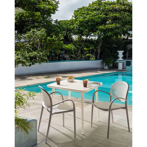 Lot De 2 Chaises De Jardin Povoletto Matière Synthétique Marron Clair