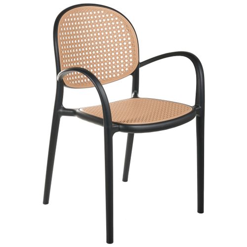 Lot De 2 Chaises De Jardin Povoletto Matière Synthétique Noir