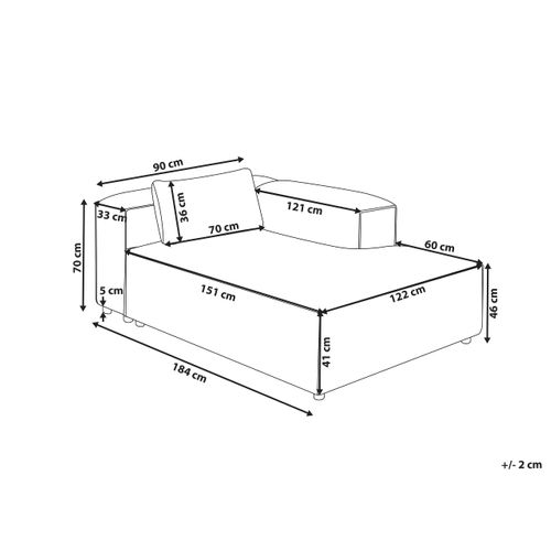 Méridienne Côté Gauche Brande Gris