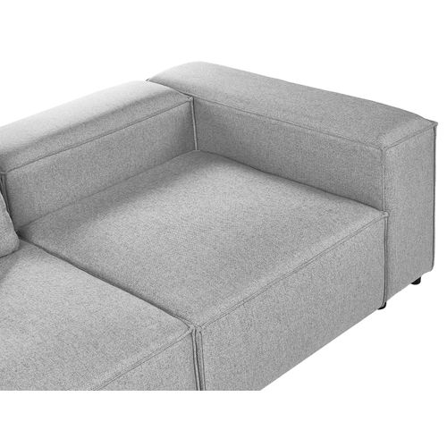 Canapé D'angle Modulable 4 Places Brande Gris Côté Droit