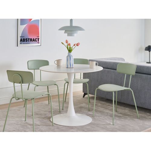 Table De Repas Boca Marbre Blanc 90 Cm 90 Cm Céramique