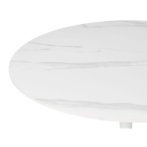 Table De Repas Boca Marbre Blanc 90 Cm 90 Cm Céramique
