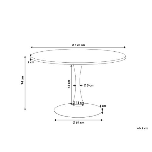 Table De Repas Boca Blanc 120 Cm 120 Cm