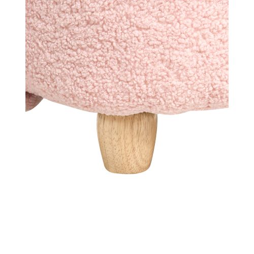 Fauteuil Pour Enfants Lapin Kanna Bouclé Rose Pastel