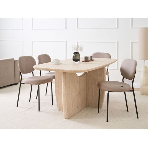 Table De Repas Travers Effet Travertin 180 Cm 90 Cm