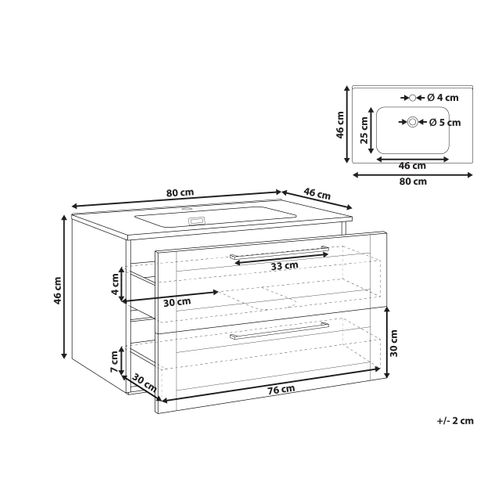 Meuble-lavabo Mural Avec Vasque Tarija Marron Clair