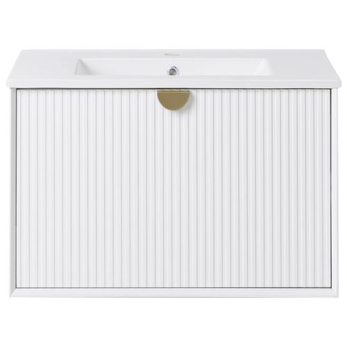 Meuble-lavabo Mural Avec Vasque Bonaire Blanc