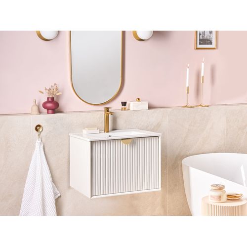 Meuble-lavabo Mural Avec Vasque Bonaire Blanc