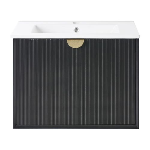 Meuble-lavabo Mural Avec Vasque Bonaire Noir