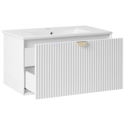 Meuble-lavabo Mural Avec Vasque Bonaire Blanc