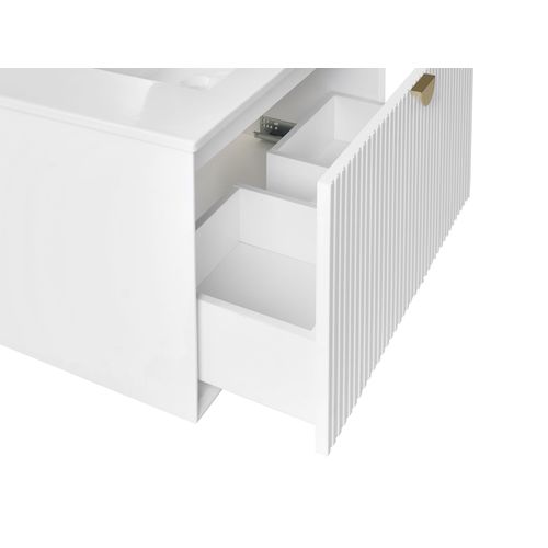 Meuble-lavabo Mural Avec Vasque Bonaire Blanc