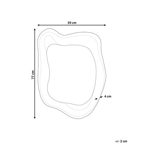 Miroir Santec 59 Cm 77 Cm Doré