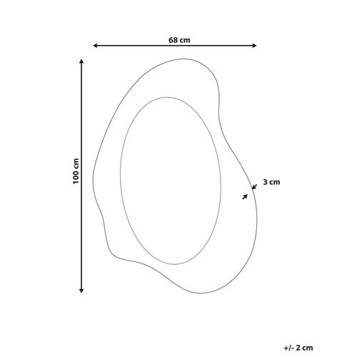 Miroir Hourtin 68 Cm 100 Cm Bois Marron