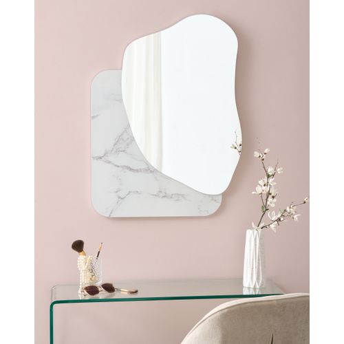 Miroir Arvert 60 Cm 80 Cm Marbre Blanc