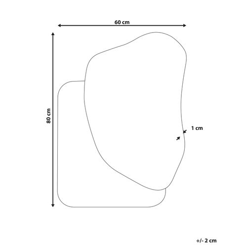 Miroir Arvert 60 Cm 80 Cm Marbre Blanc