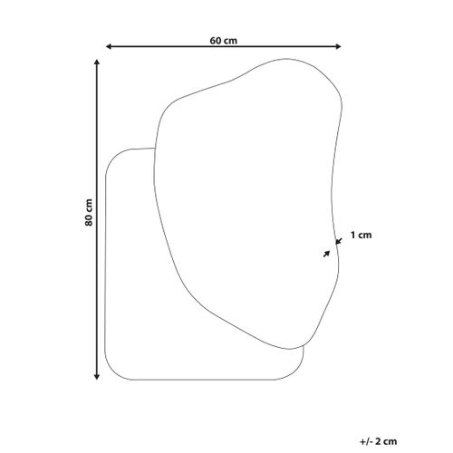 Miroir Arvert 60 Cm 80 Cm Marbre Blanc