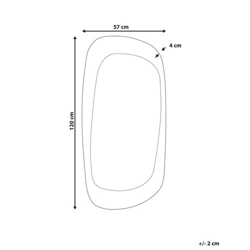 Miroir Trizay 57 Cm 120 Cm Bois Marron