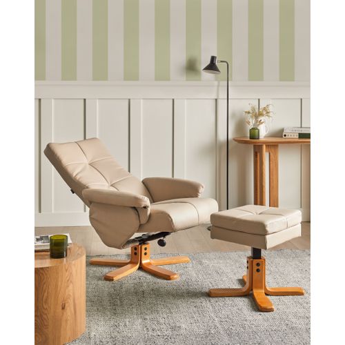 Fauteuil Inclinable Epse Cuir Pu Beige