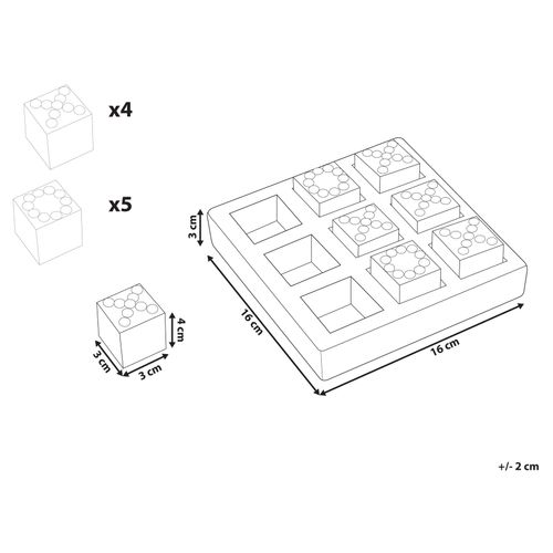 Jeu Du Morpion Kina Bois De Manguier Bleu