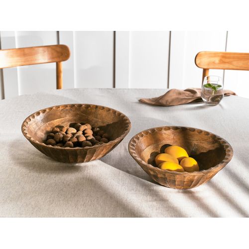 Lot De 2 Bols Décoratifs Sohag Bois De Manguier Marron