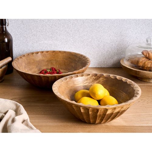 Lot De 2 Bols Décoratifs Sohag Bois De Manguier Marron