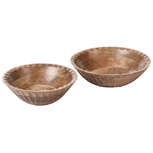 Lot De 2 Bols Décoratifs Sohag Bois De Manguier Marron