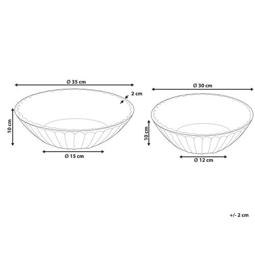 Lot De 2 Bols Décoratifs Sohag Bois De Manguier Marron