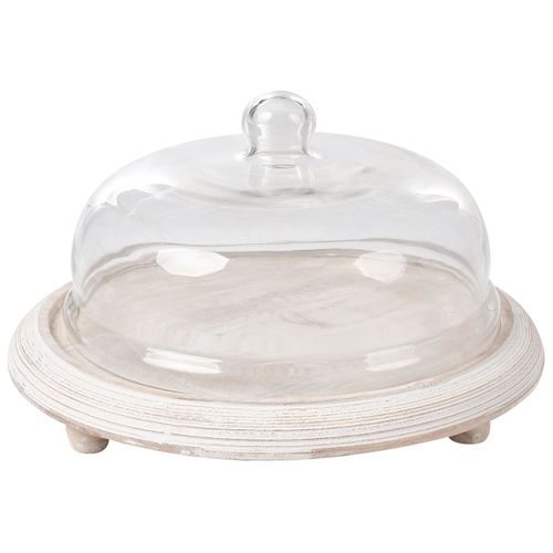 Support à Gâteaux Zagazig Bois De Manguier Marron Clair