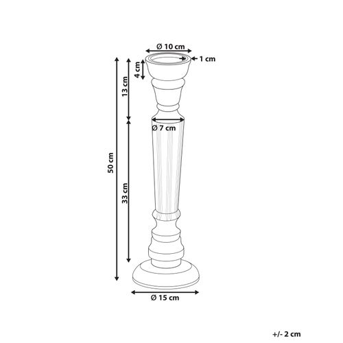 Bougeoir Mallawi Bois De Manguier 50 Cm Marron Clair