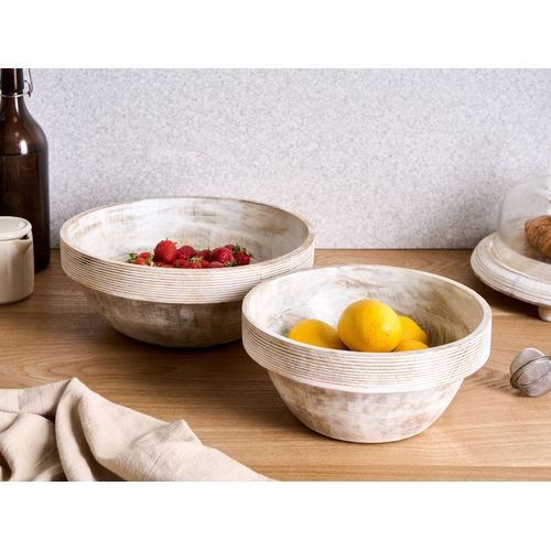 Lot De 2 Bols Décoratifs Minya Bois De Manguier Marron Clair