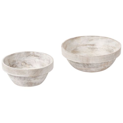 Lot De 2 Bols Décoratifs Minya Bois De Manguier Marron Clair