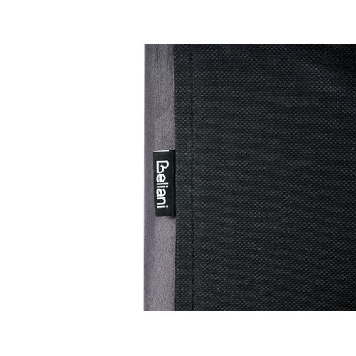 Lit à Eau Velours Rouen 160 X 200 Cm Gris Foncé