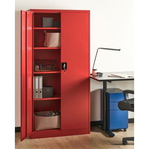 Meuble De Rangement Feldspar Métal Rouge