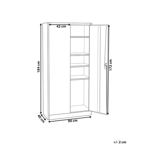 Meuble De Rangement Feldspar Métal Rouge