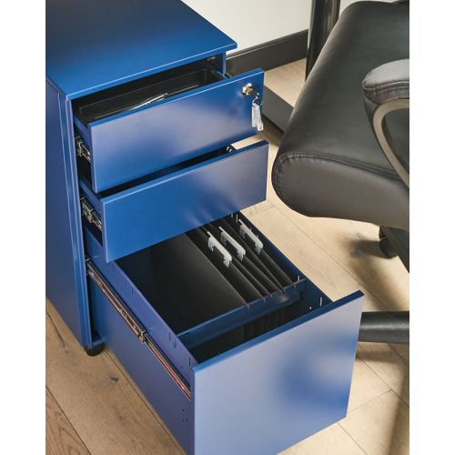 Meuble De Rangement Bolsena Métal Bleu