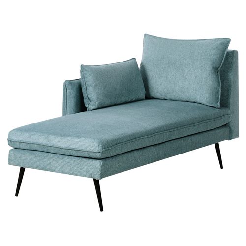 Méridienne Côté Droit Yerres Tissu Bleu Clair