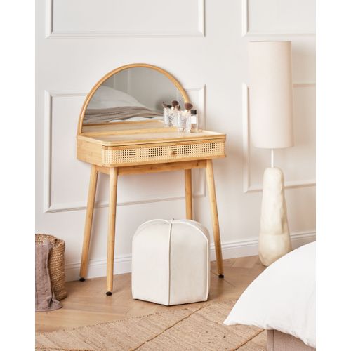 Coiffeuse Avec Miroir Rancheria Marron Clair