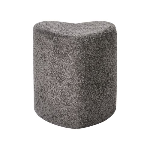 Pouf Scotia Tissu Chenille Gris Foncé