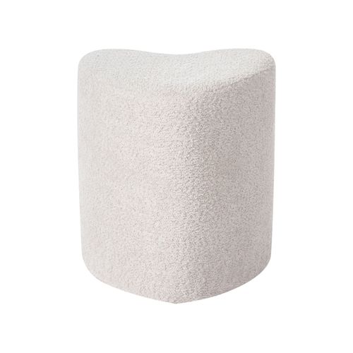 Pouf Scotia Tissu Chenille Beige