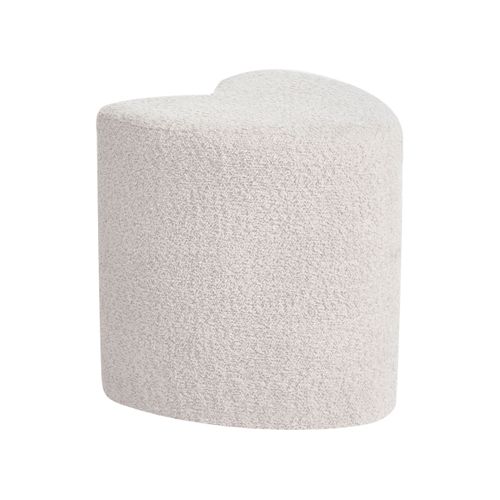 Pouf Scotia Tissu Chenille Beige