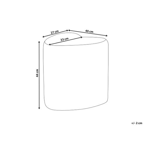 Pouf Scotia Tissu Chenille Beige