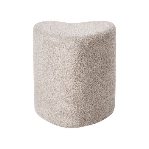 Pouf Scotia Tissu Chenille Marron Clair